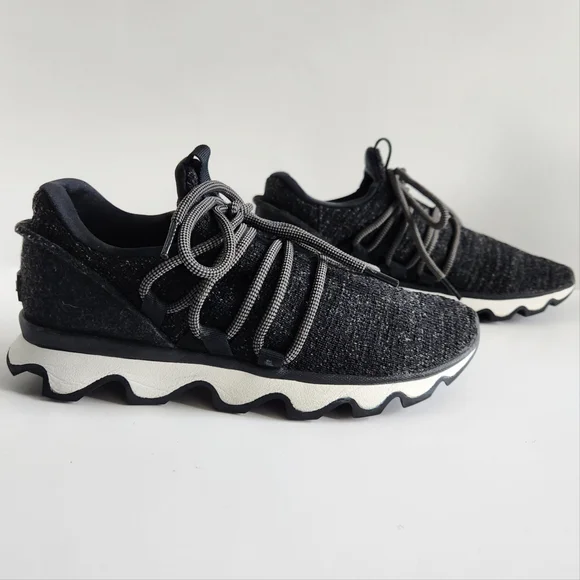Sorel Kinetic Lace Sneakers, Cool Modern Streetwear, Black & White Size 7.5 - Picture 10 of 16